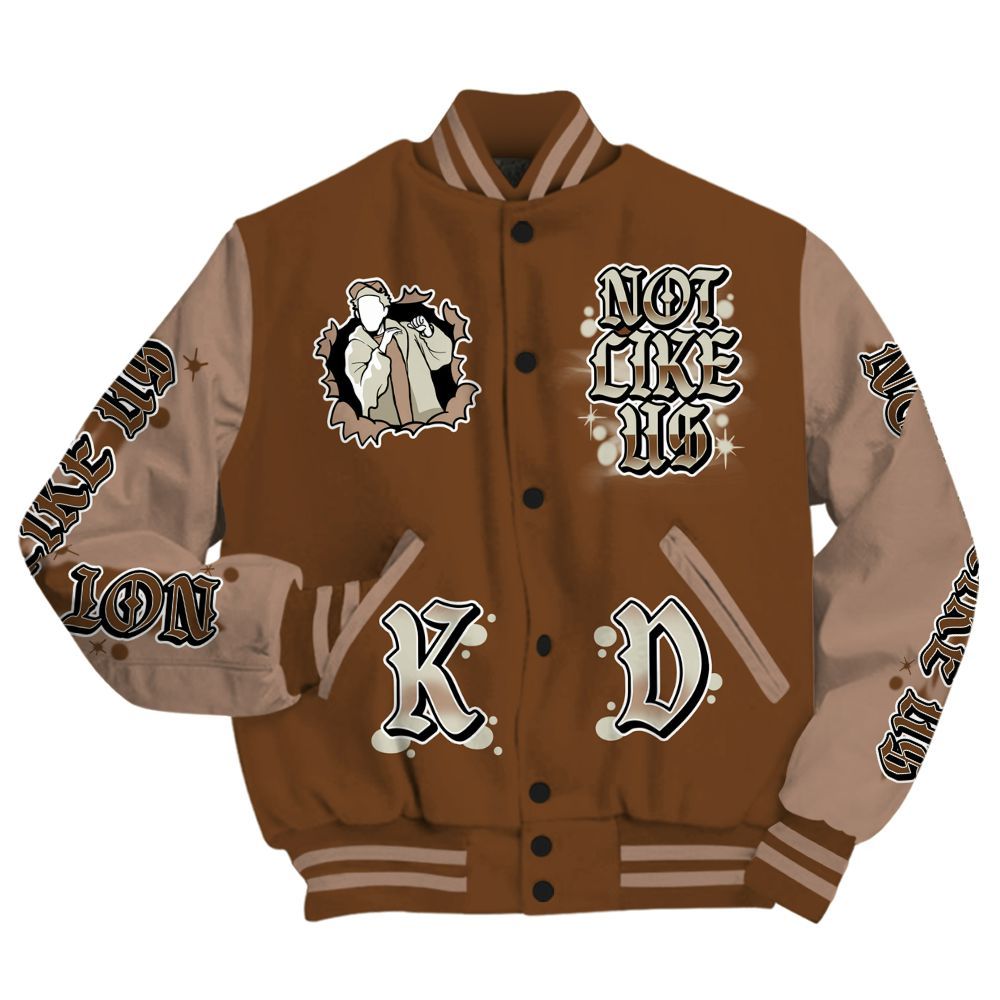 Varsity Jacket To Match Archaeo Brown 3s - None Like Us Graphic All Over Print