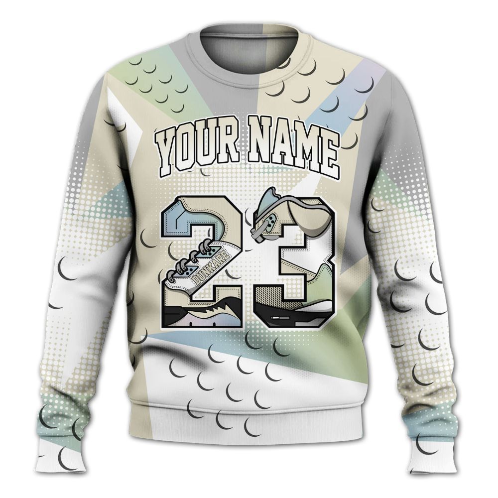 Sweatshirt To Match Joins Year Of The Snake 5s - Poly Custom Name Number 23 5s All Over Print