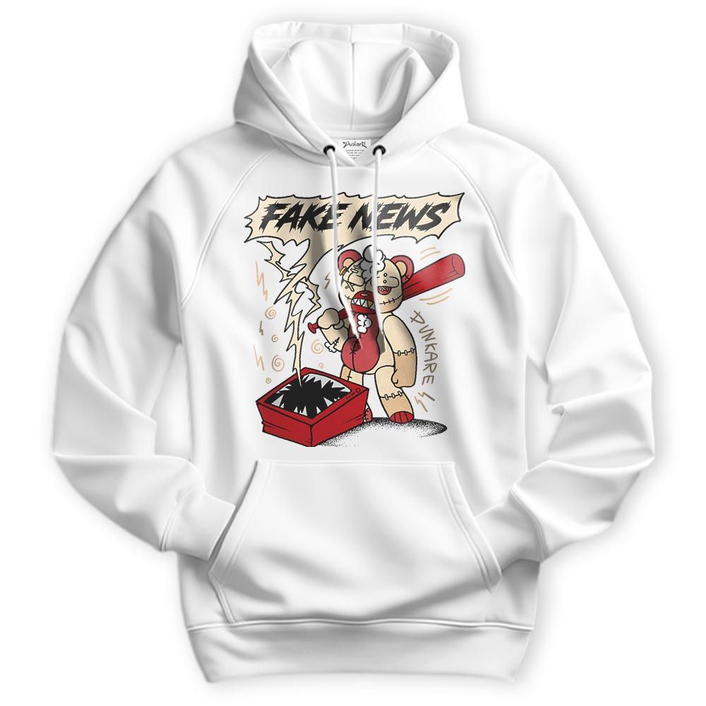Sweatshirt To Match Dunk Low Strawberry Waffle Hoodie - False News Hugz Hoodie Unisex