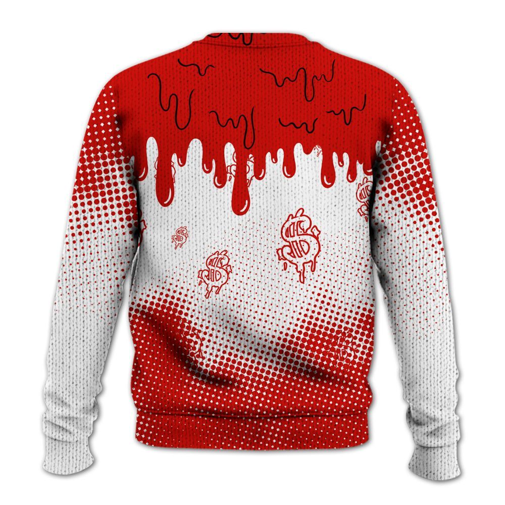 Knitted Sweater To Match Fire Red 6s - Loot Bear Unique Drip
