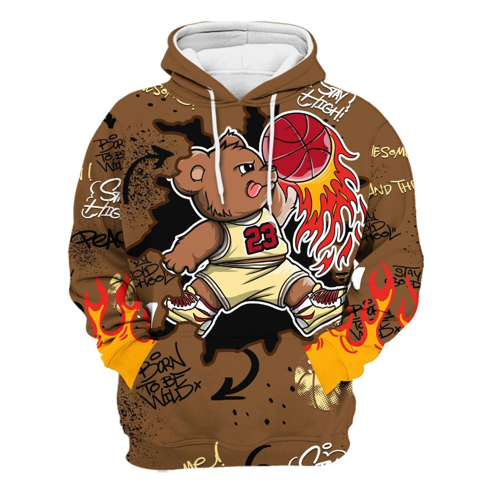Hoodie To Match Air Max 90 Escape - Number 23 Basketball Bear Custom Name All Over Print