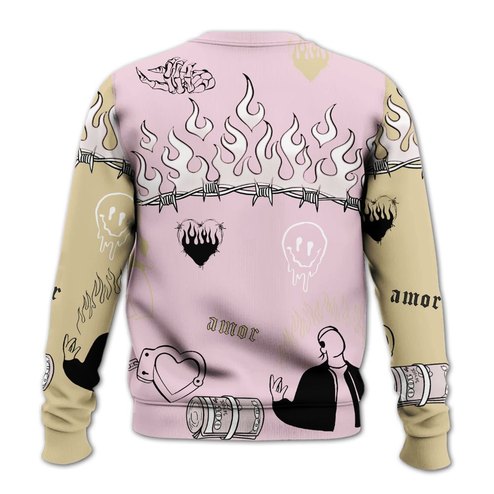 Sweatshirt To Match Denim Iced Carmine 4s - Snake Trust No One All Over Print