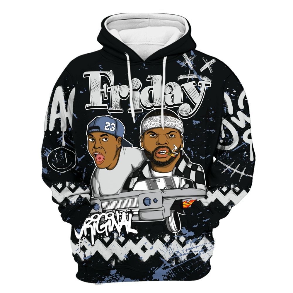 Hoodie To Match Mid Space Jam 1s - Friday Sneaker Crayon All Over Print