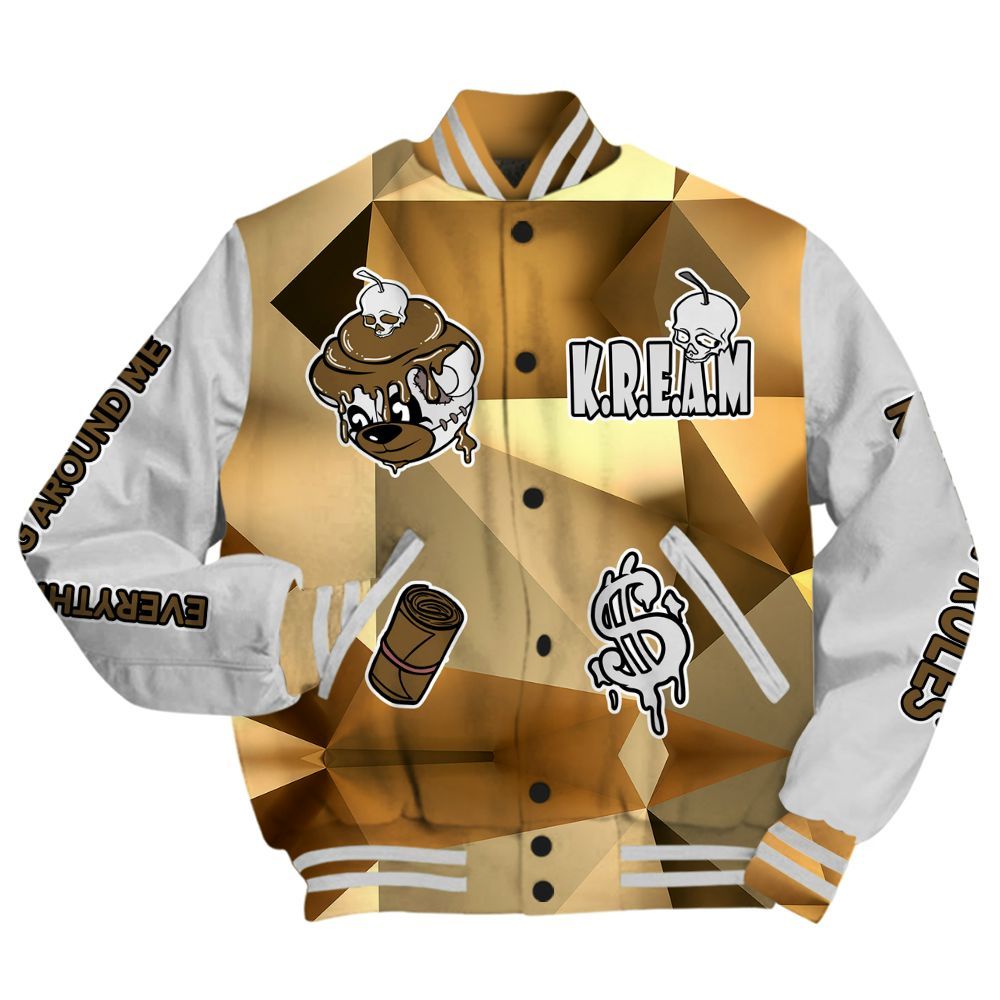 Varsity Jacket To Match NET Gold 4s - Loot Bear All Over Print