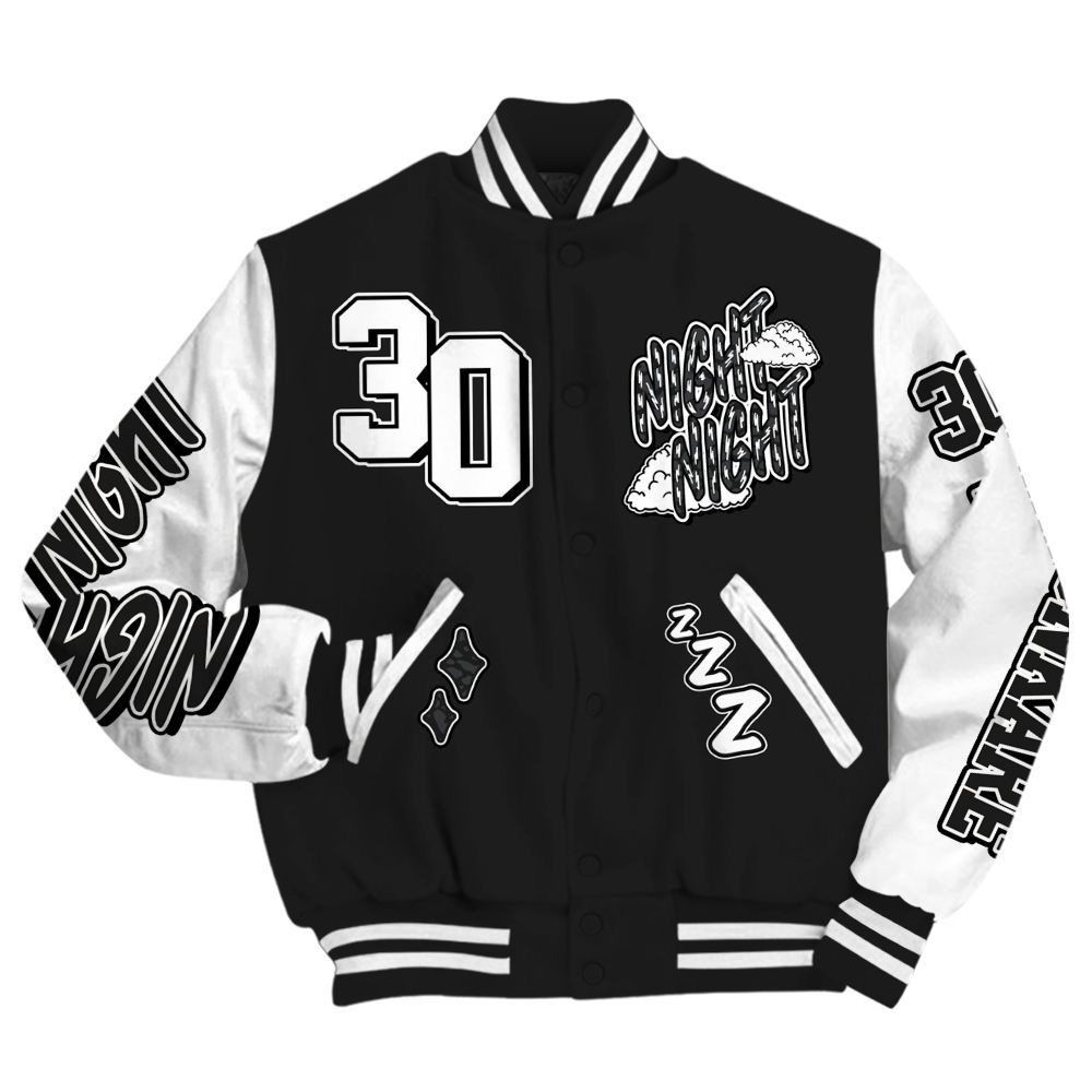 Varsity Jacket To Match Black Cat 3s - Seeya Skeleton All Over Print