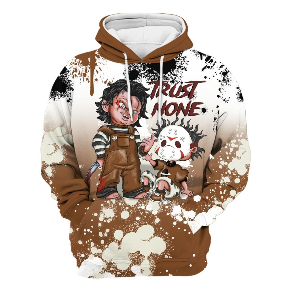 Hoodie To Match High OG Love The Game 1s - Trust No One Scary All Over Print
