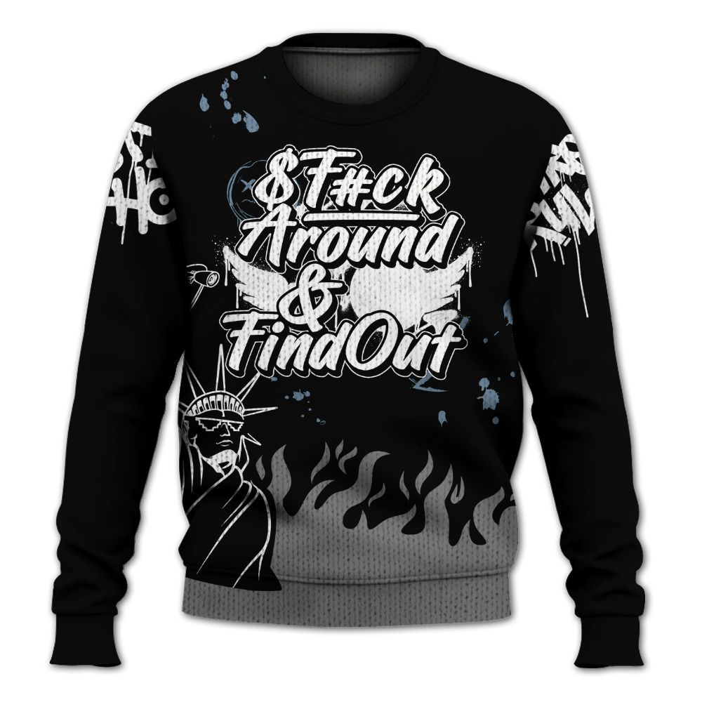 Knitted Sweater To Match Black Chrome 6s - Graphic Fck Around Find Out