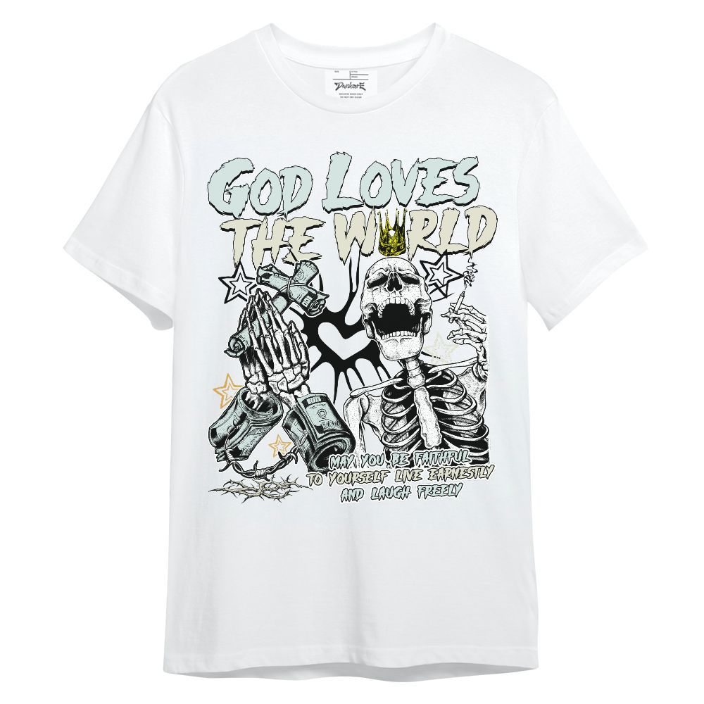 Shirt To Match Pure Platinum 4s - God Loves The World Unisex Shirt