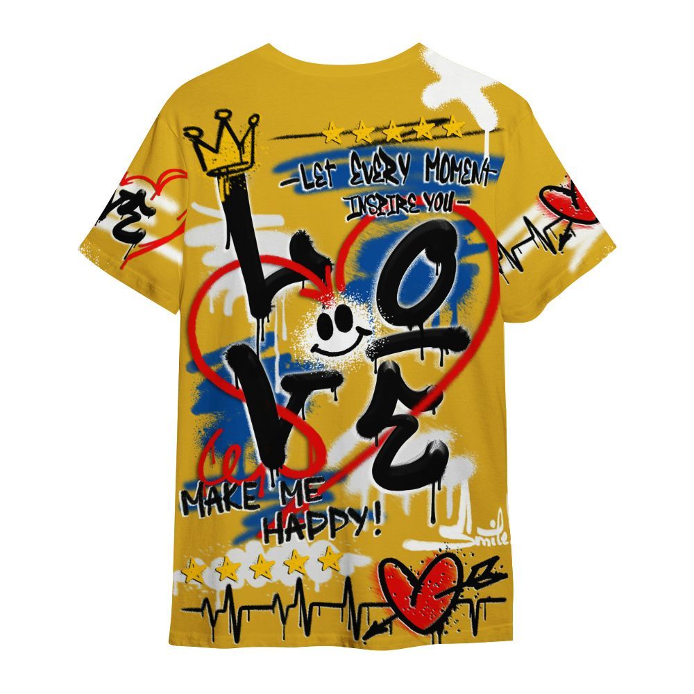 Shirt To Match High Laney 1s - Happy Love Beats Graffiti Streetwear All Over Print