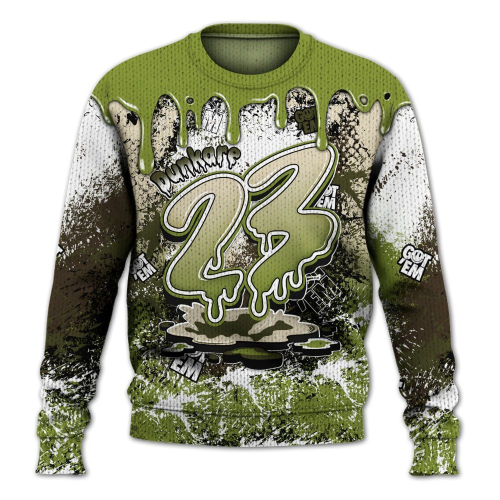 Knitted Sweater To Match SB Dunk Low Asparagus - Dripping 23 Drip