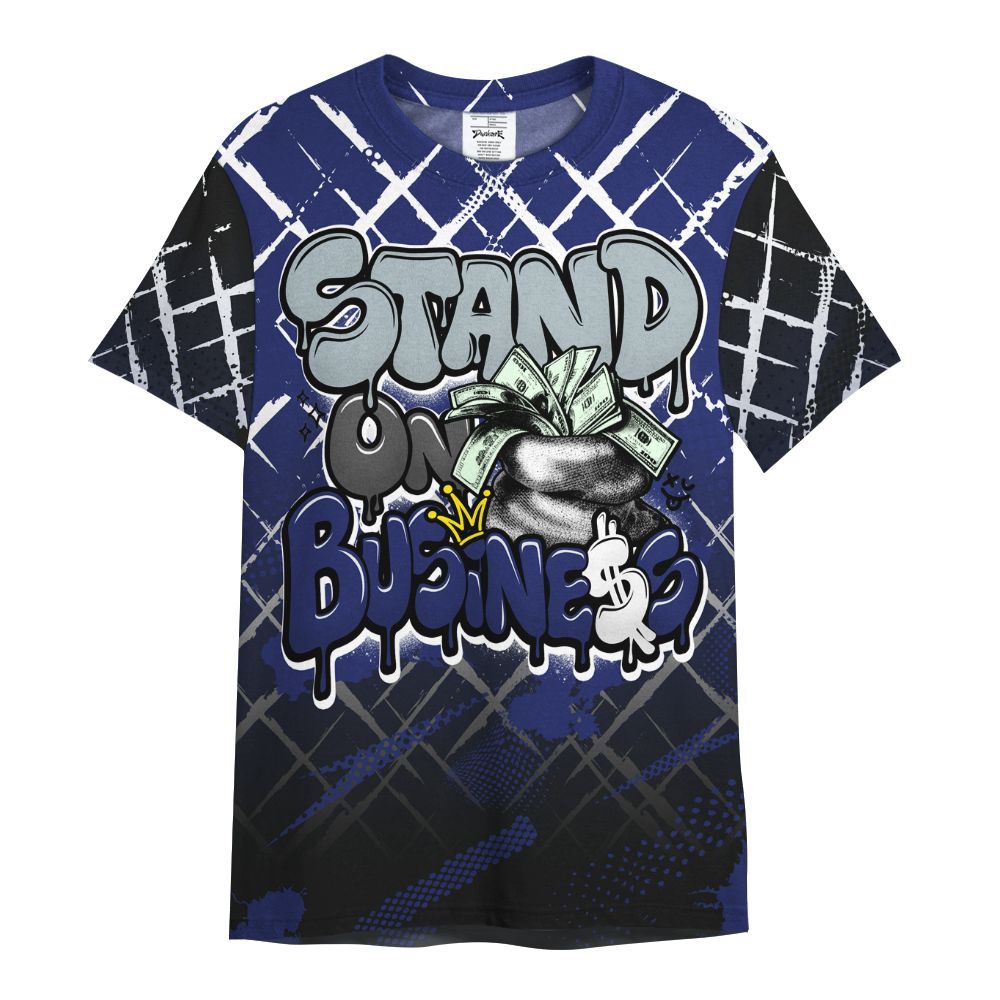 Shirt To Match Midnight Navy 11s - Halftone Stand Business Dripping All Over Print