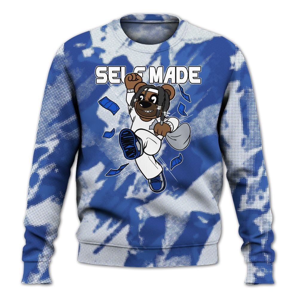 Sweatshirt To Match Air Foamposite One Royal - Autonomous Bear Abstract Halftone All Over Print