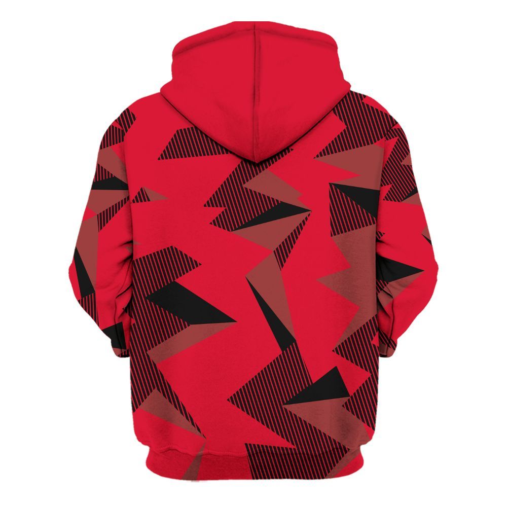 Hoodie To Match Air Max Sunder Gore Tex Fire Red - Geometric Camouflage Pattern All Over Print