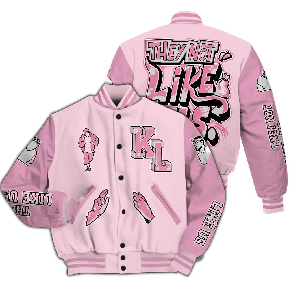 Varsity Jacket To Match Orchid 4s - Dislike Us Graphic All Over Print