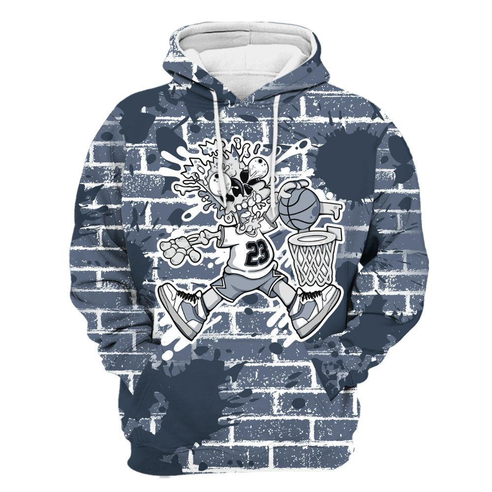 Hoodie To Match Low Diffused Blue 11s - 85's Dunks Graphic Halloween All Over Print