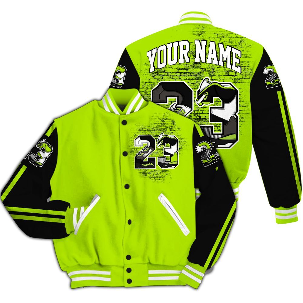Varsity Jacket To Match Foamposite Voltage Black Air Pro 2026 - Custom Name Number 23 5s All Over Print