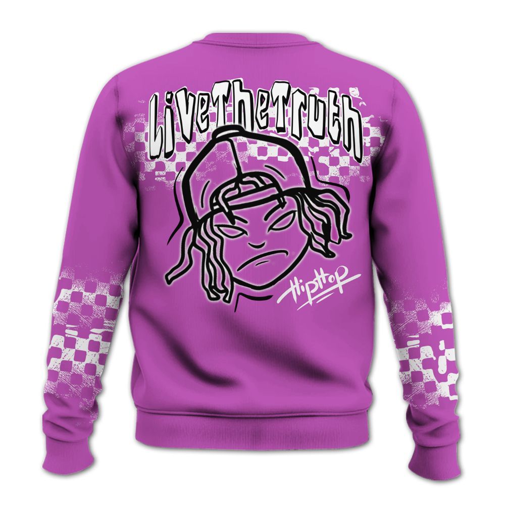 Sweatshirt To Match Hyper Violet 4s - Feel Life Street Style All Over Print