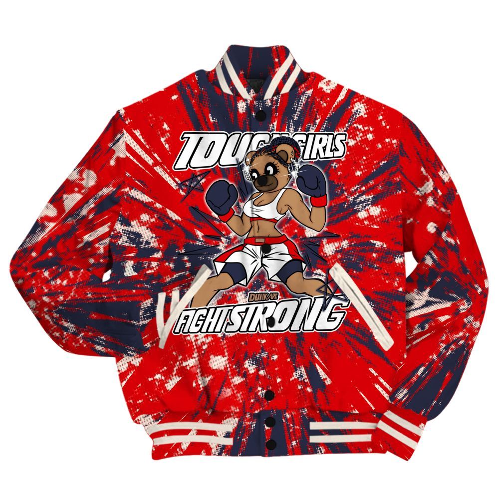 Varsity Jacket To Match Low OG Howard University 1s Shirt - Gritty Girls Bear Luxury All Over Print
