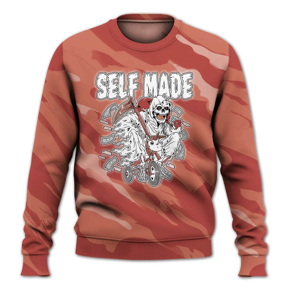 Sweatshirt To Match Dune Red 13s - Self Make Skeleton Colored All Over Print