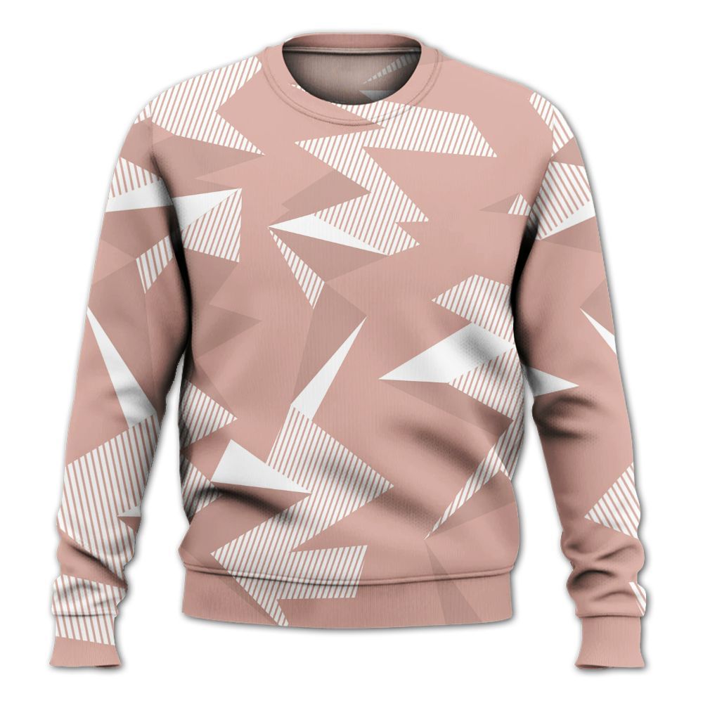 Sweatshirt To Match Dunk Low Pink Velvet - Geometric Camouflage Pattern All Over Print