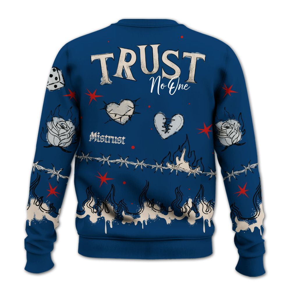 Sweatshirt To Match Retro Rare Air 11s - Trust No One Snake-Bite Doodle Crayon All Over Print