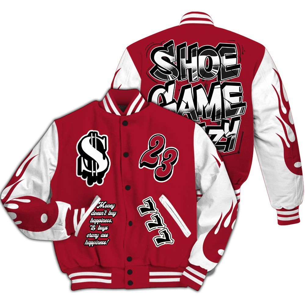 Varsity Jacket To Match High OG Black Toe Reimagined 1s - Shoe Game Crazy Graphic All Over Print
