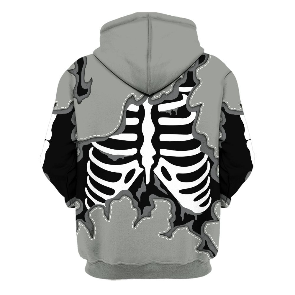 Hoodie To Match Paris Olympics 4s - Skeleton Smiley Face All Over Print