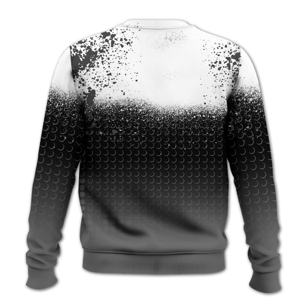 Sweatshirt To Match Retro Stealth 12s - Halftone Time Is Money All Over Print