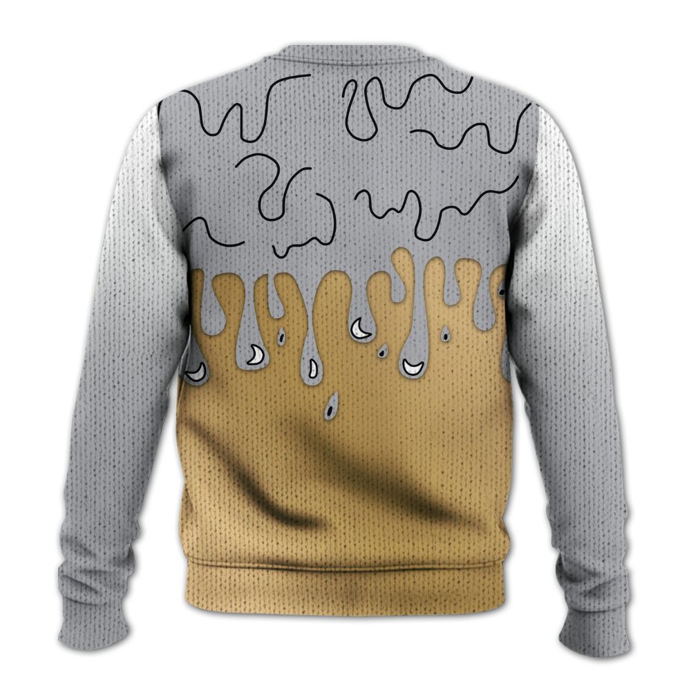 Sweater To Match Retro High OG Cool Grey 1s - Snake Trust No One Drip Graphic