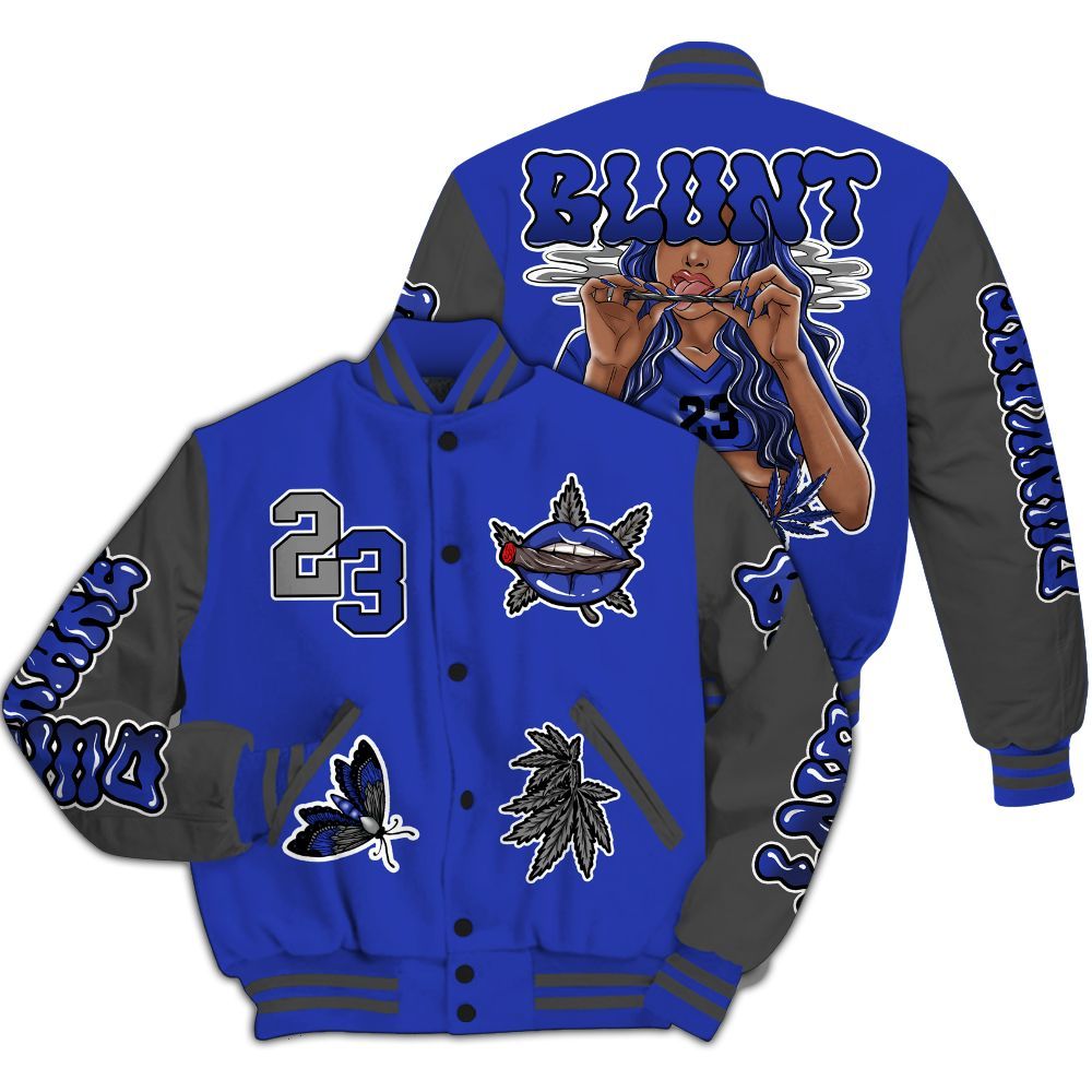 Varsity Jacket To Match Air Max Plus Black Racer Blue - Bluntz Unique All Over Print