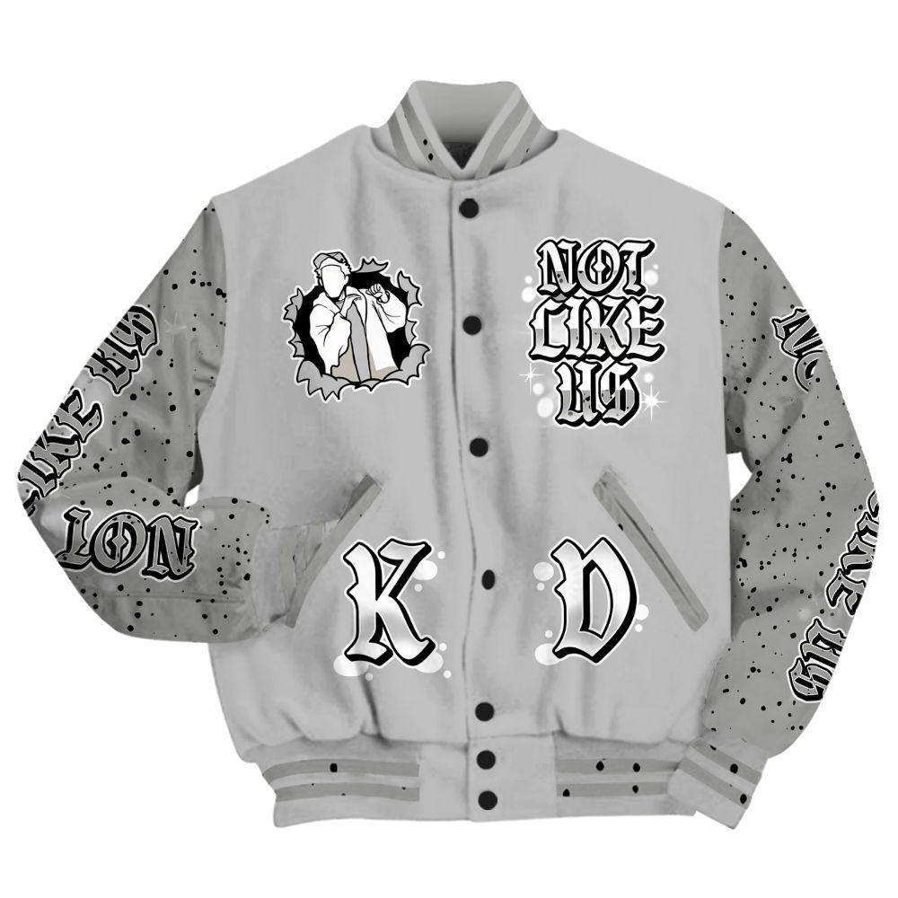 Varsity Jacket To Match Retro White Oreo 4s - None Like Us Graphic All Over Print