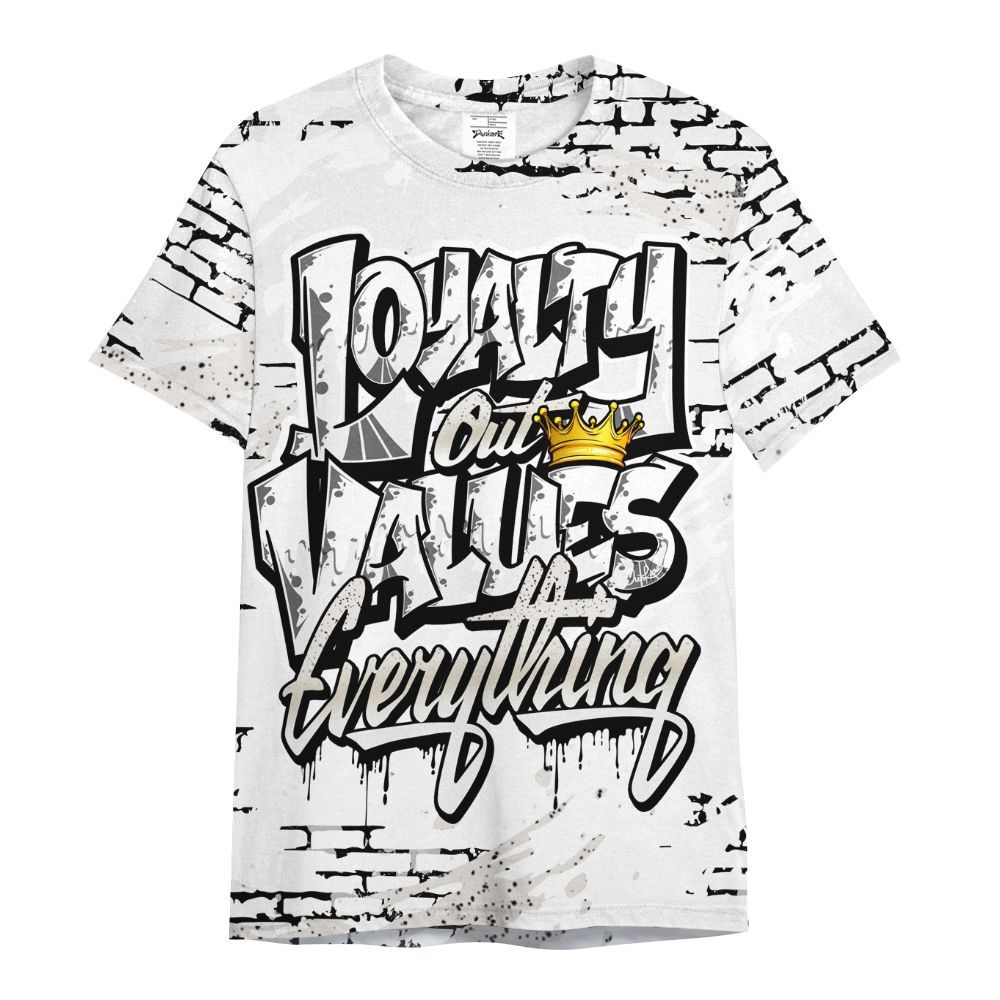 Shirt To Match Retro Reverse Metallic 5s - Values Of Loyalty Drip All Over Print
