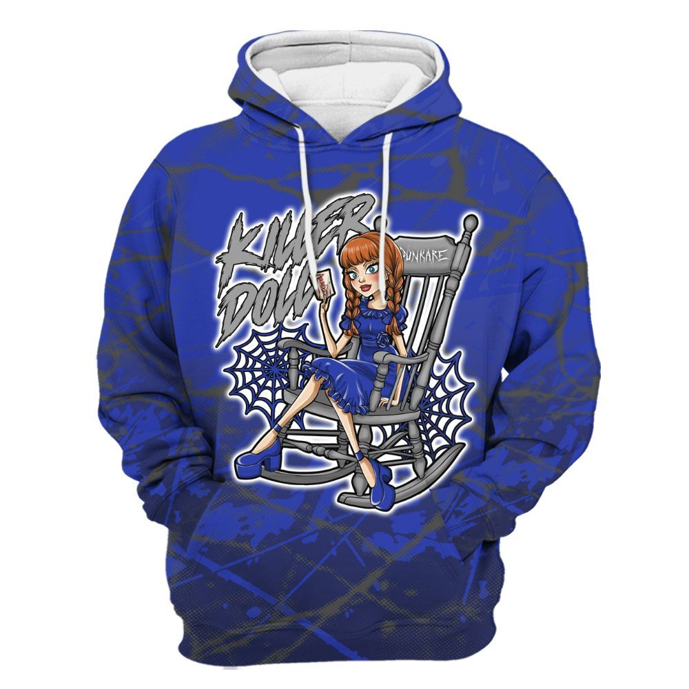 Hoodie To Match Air Max Plus Black Racer Blue - Killer Doll-A Halloween Profound All Over Print