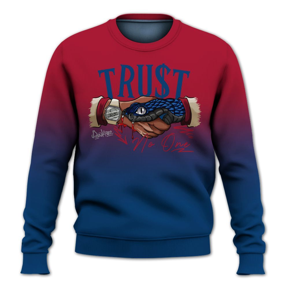 Sweatshirt To Match Rare Air 4s - Snake Trust No One Drip All Over Print