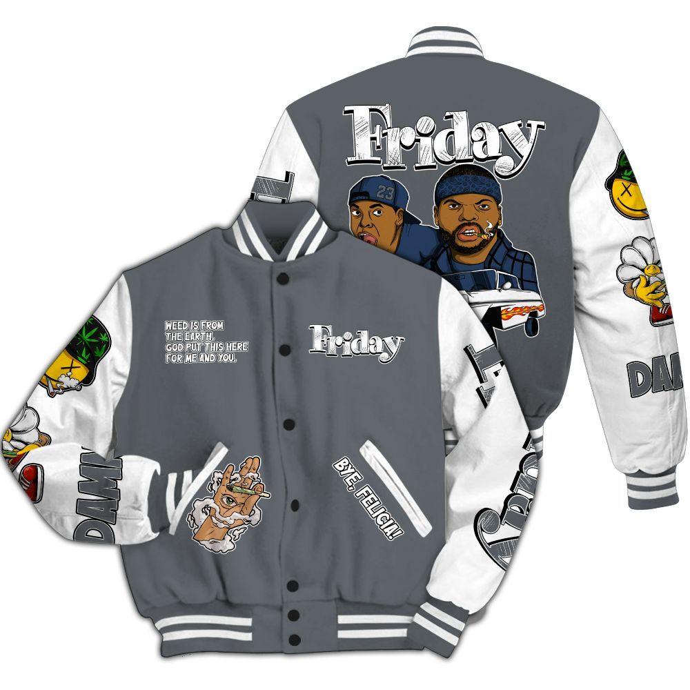 Varsity Jacket To Match Flint Grey 9s - Friday Sneaker Stress Style All Over Print