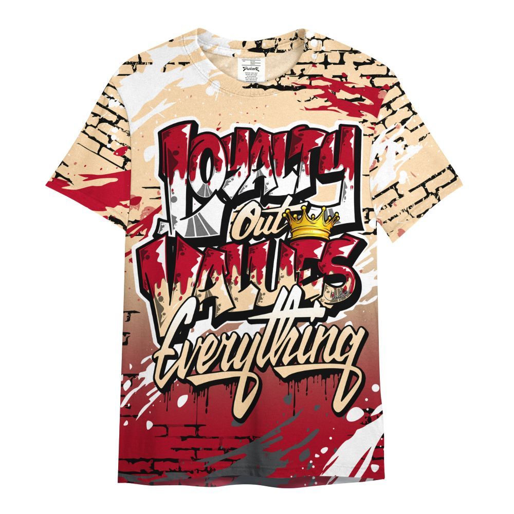 Shirt To Match Retro Pizza GS 4s - Values Of Loyalty Drip All Over Print