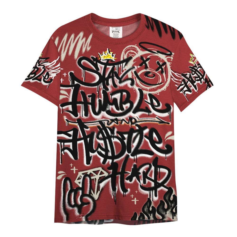 Shirt To Match High 85 Bred 1s - Humble Drip Streetwear Graffity All Over Print