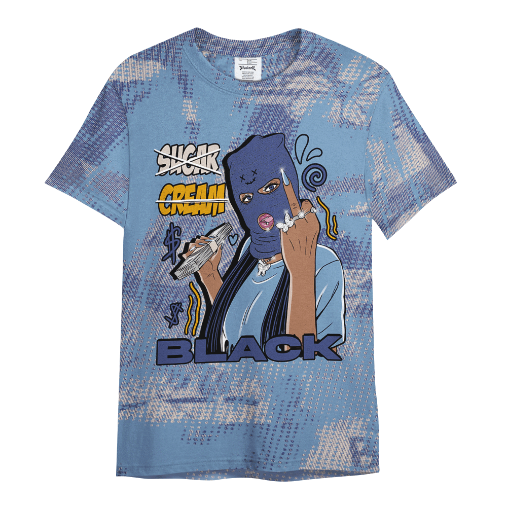 Shirt To Match High OG First In Flight 1s - Black Sugarcream Unique Letter Pattern Shirt Unisex