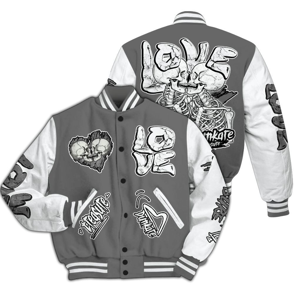 Varsity Jacket To Match Retro Stealth 12s - Skull Bear All Over Print