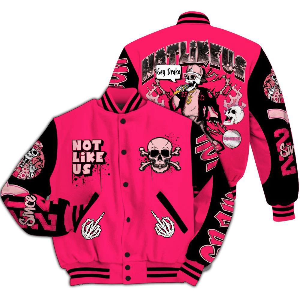 Varsity Jacket To Match A'One Hyper Pink - Don't Like Us All Over Print