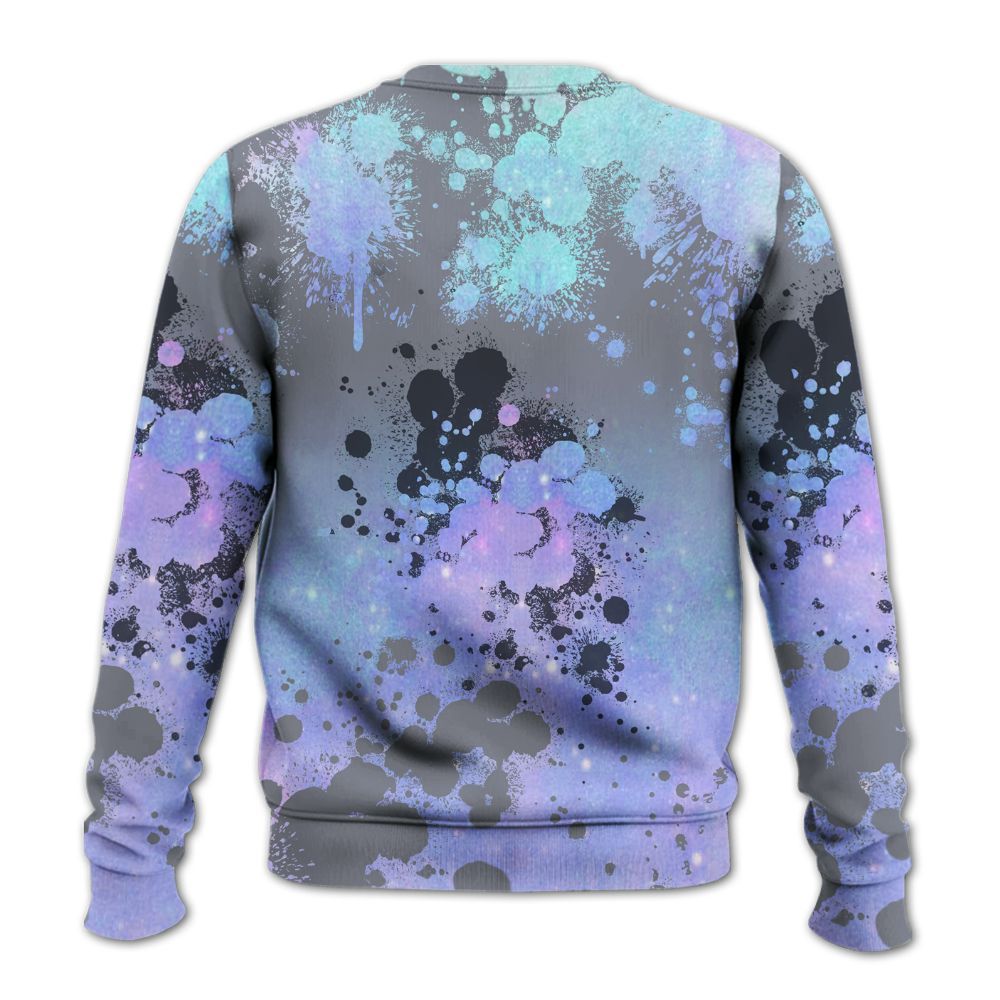 Sweatshirt To Match Zen Master 4s - God Blessed Ink Drip All Over Print