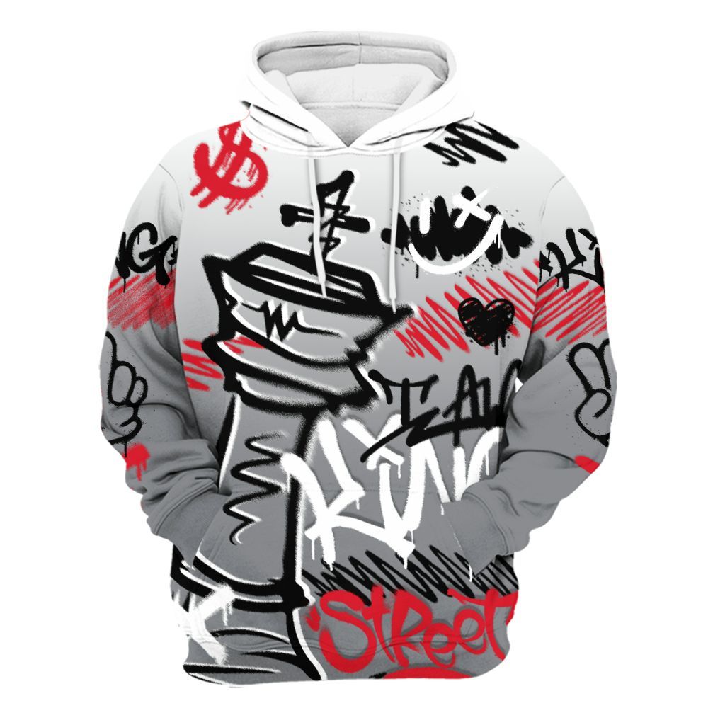 Hoodie To Match Black Cement 3s - Street King Chess Streetwear All Over Print