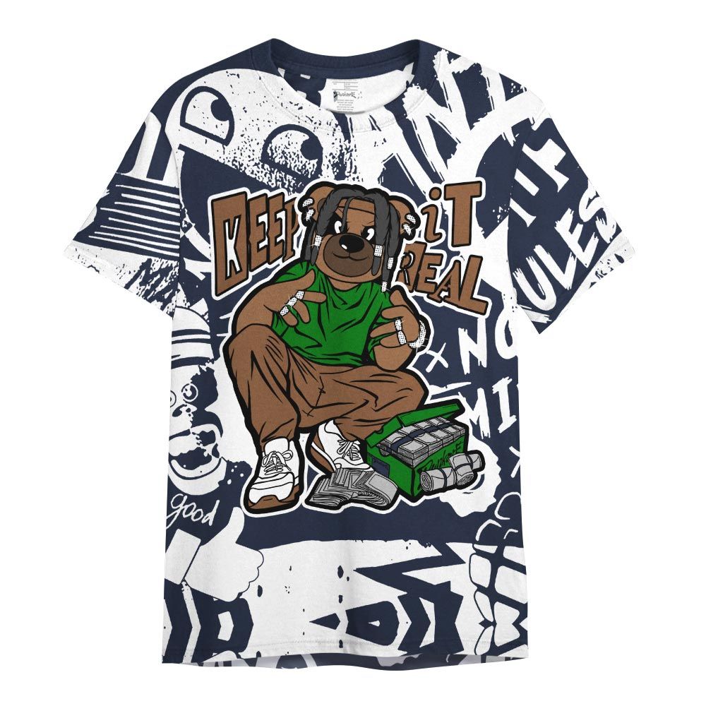 Shirt To Match Midnight Navy 13s - Keep_in Auth Bear Monogram Graffiti Shirt Unisex