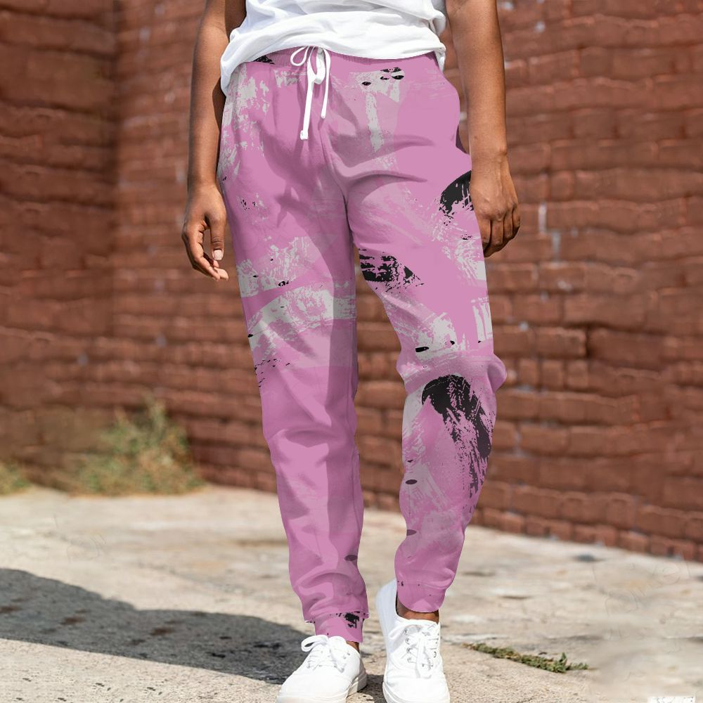 Sweatpant To Match Neutral Grey Black White Orchid 4s - Circle Slpash All Over Print