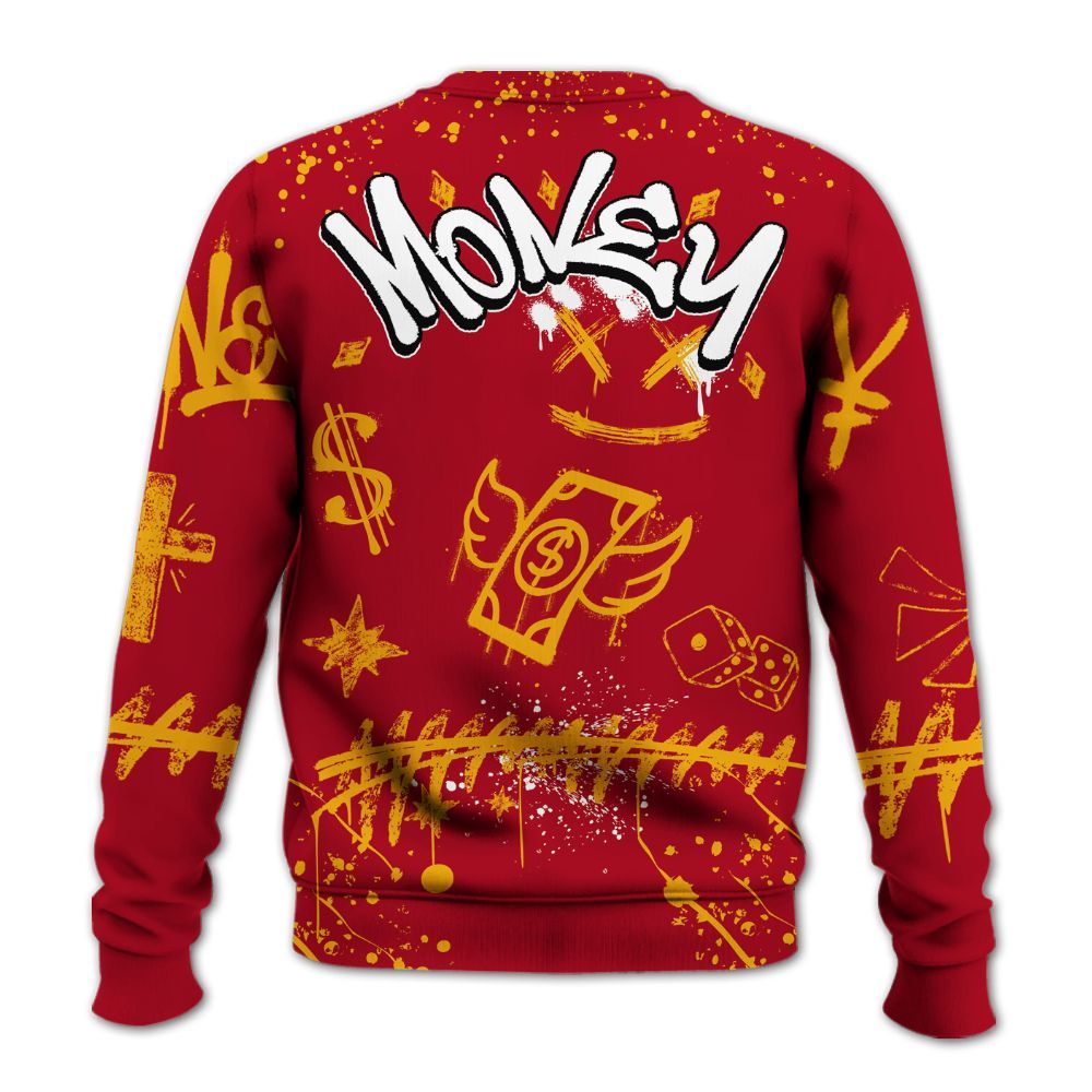 Sweatshirt To Match Cardinal 7s - Everybody Paid In Full Crayon All Over Print