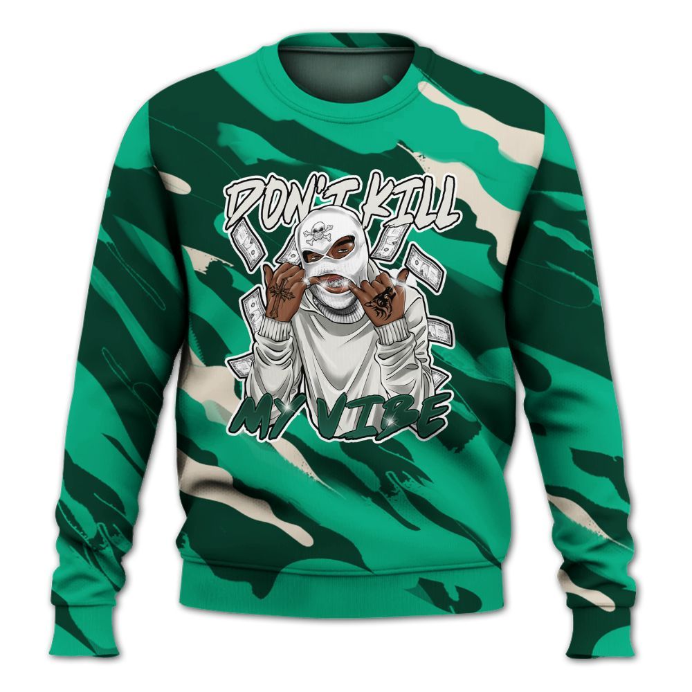 Sweatshirt To Match Oxidized Green 4s - Vibe.Unique Colored All Over Print