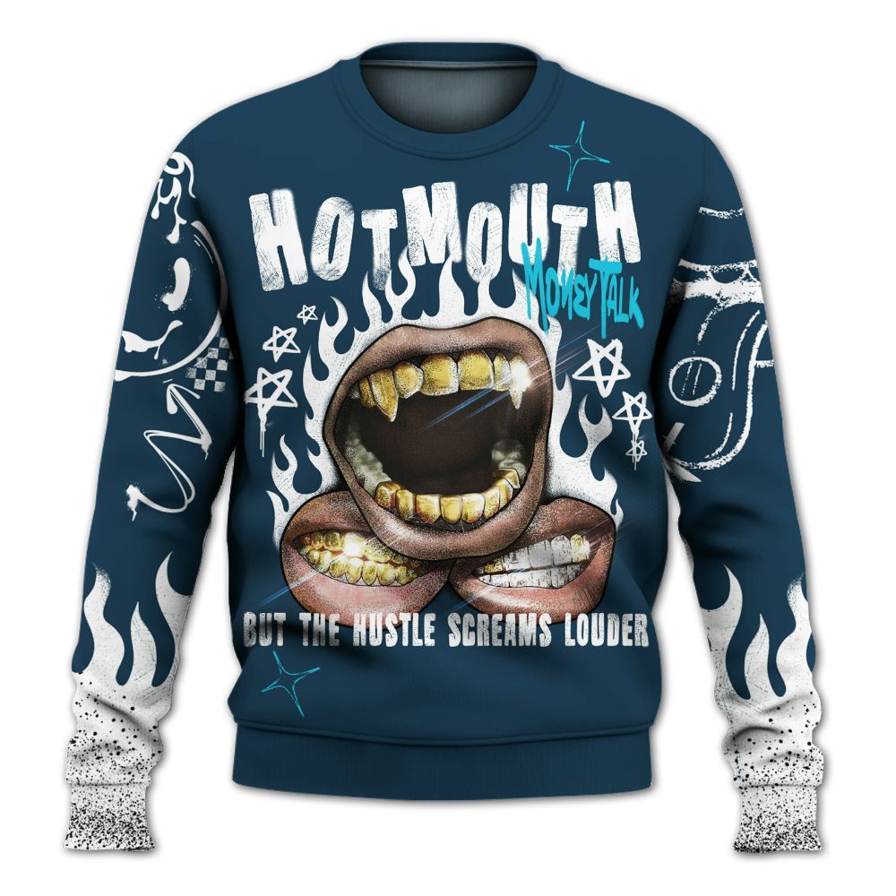 Sweatshirt To Match Air Navy Baltic Blue - Mouth Burning Street Style All Over Print