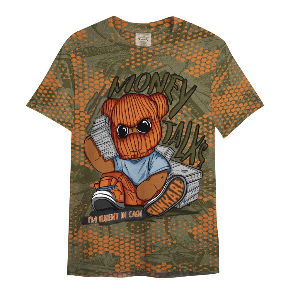 Shirt To Match Olive 5s - Money Talk Bear Banknotes Art Shirt Unisex