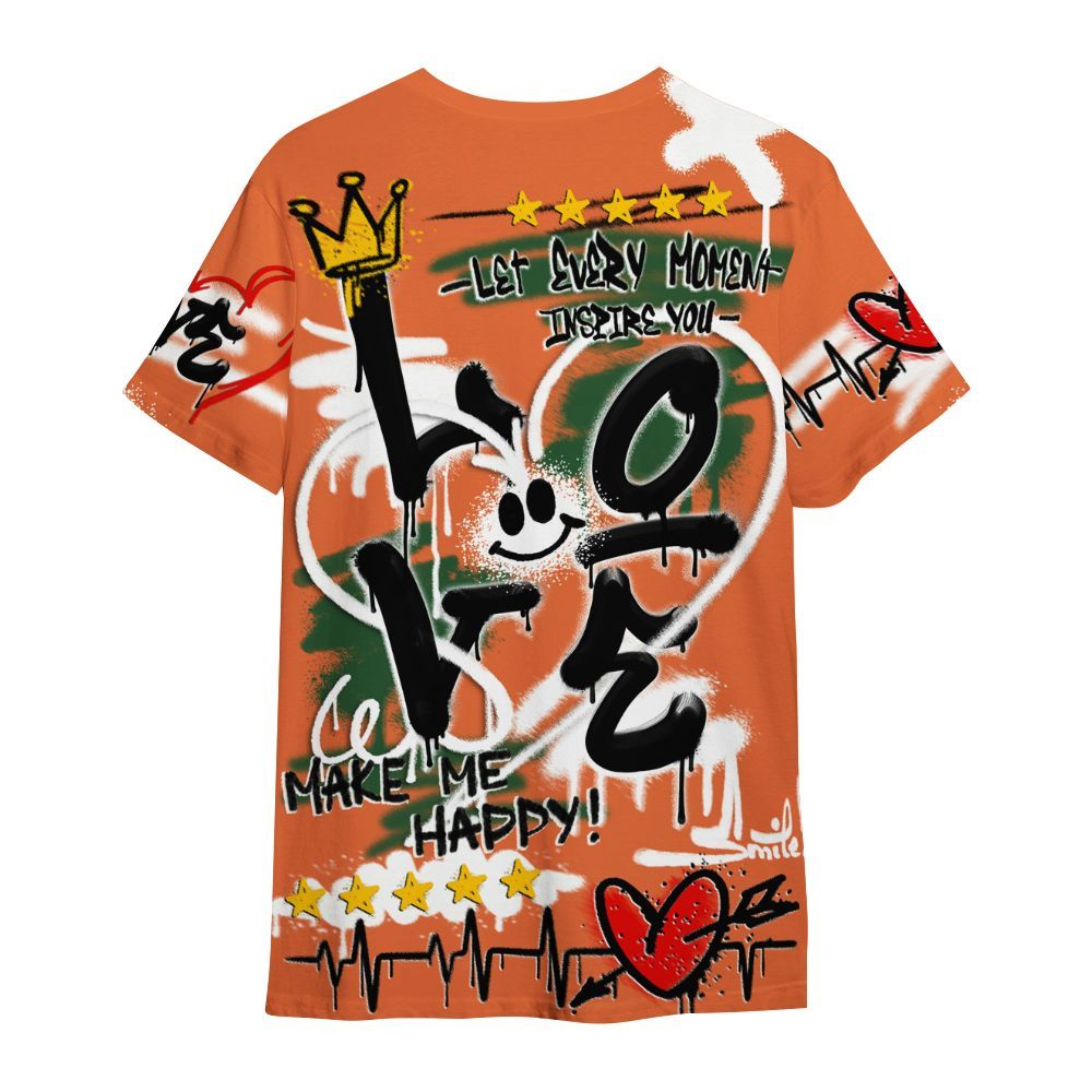 Shirt To Match Low Miami 5s - Happy Love Beats Graffiti Streetwear All Over Print