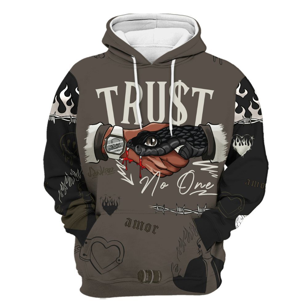 Hoodie To Match Cave Stone 4s, Snake Trust No One All Over Print